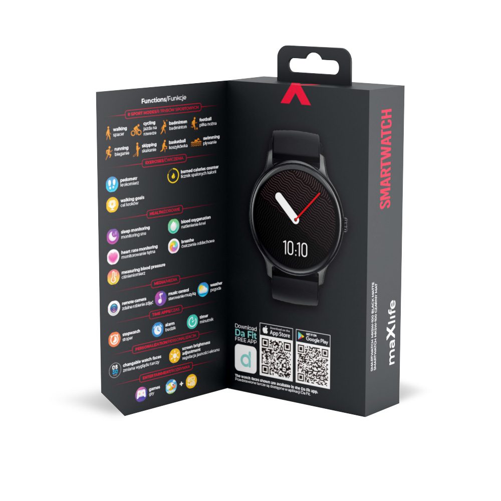 Maxlife smartwatch MXSW-100 black matte