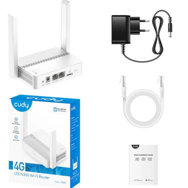 28512 CUDY LT300_EU N300 WI-FI 4G LTE ROUTER, MIMO