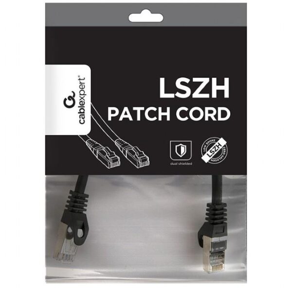 CABLEXPERT ΚΑΛΩΔΙΟ S/FTP CAT6A 0.5m, LSZH, ΜΑΥΡΟ