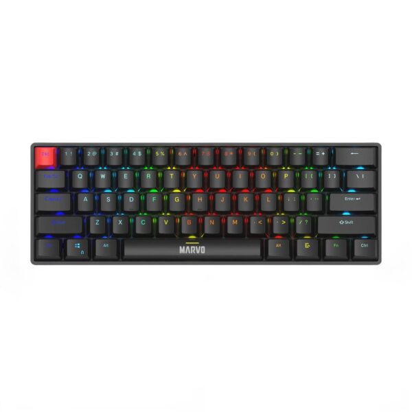 MARVO SABER 61 ΕΝΣΥΡΜΑΤΟ GAMING ΜΗΧΑΝΙΚΟ ΠΛΗΚΤΡΟΛΟΓΙΟ, ΜΑΥΡΟ