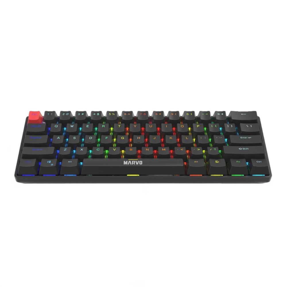 MARVO SABER 61 ΕΝΣΥΡΜΑΤΟ GAMING ΜΗΧΑΝΙΚΟ ΠΛΗΚΤΡΟΛΟΓΙΟ, ΜΑΥΡΟ