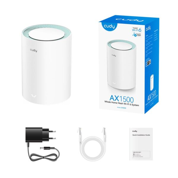 CUDY M1500 AX1500 GIGABIT, WIFI 6, MESH SYSTEM, 1 PACK