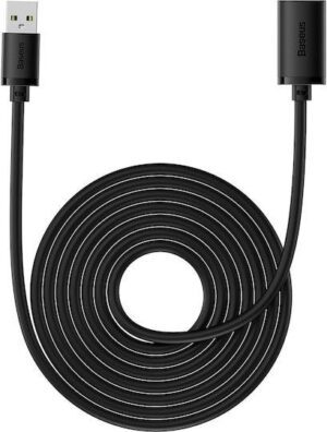31673 BASEUS AIRJOY ΚΑΛΩΔΙΟ ΕΠΕΚΤΑΣΗΣ, USB 3.0 MALE ΣΕ USB 3.0 FEMALE, 5M, ΜΑΥΡΟ