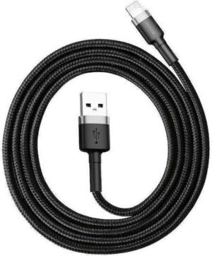 31688 BASEUS CAFULE ΚΑΛΩΔΙΟ ΦΟΡΤΙΣΗΣ, USB ΣΕ LIGHTNING, 2M, 1.5A, ΜΑΥΡΟ