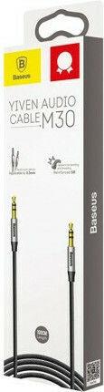 31701 BASEUS YIVEN M30 ΚΑΛΩΔΙΟ ΗΧΟΥ, 3.5mm, 1m, ΜΑΥΡΟ