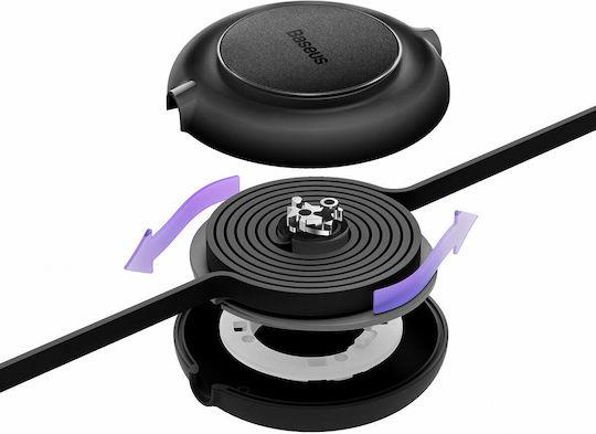 BASEUS BRIGHT MIRROR 2 SERIES, 3 ΣΕ 1, RETRACTABLE, TYPE-C + MICRO USB + LIGHTNING, 3.5A,  1.1M, ΜΑΥΡΟ