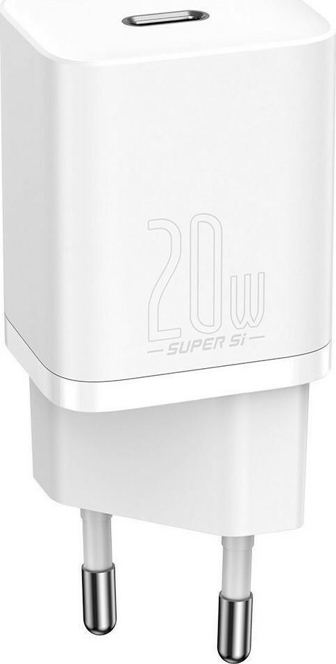 31738 BASEUS SUPER SI ΦΟΡΤΙΣΤΗΣ ΓΡΗΓΟΡΗΣ ΦΟΡΤΙΣΗΣ, 20W, ΛΕΥΚΟΣ