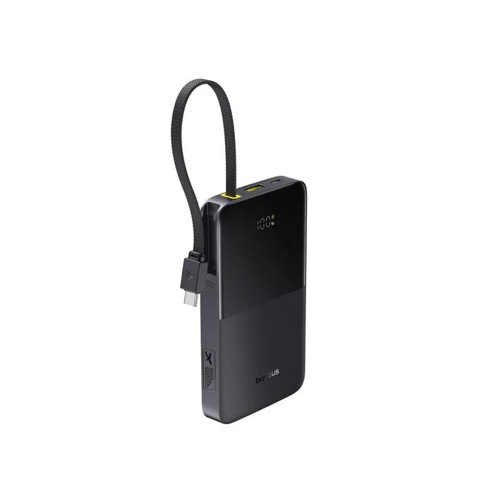 BASEUS ENERFILL FC51 BIPOW2 PRO, POWERBANK, 20000MAh, ΜΕ ΚΑΛΩΔΙΟ TYPE-C, 22.5W, ΜΕ ΨΗΦΙΑΚΗ ΟΘΟΝΗ, ΜΑΥΡΟ
