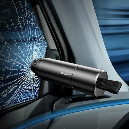 31898 BASEUS SHARP TOOL, ΣΦΥΡΙ ΑΣΦΑΛΕΙΑΣ, ΓΙΑ ΣΠΑΣΙΜΟ ΠΑΡΑΘΥΡΟΥ, ΓΙΑ ΚΟΨΙΜΟ ΖΩΝΗΣ ΑΣΦΑΛΕΙΑΣ, ΜΑΥΡΟ