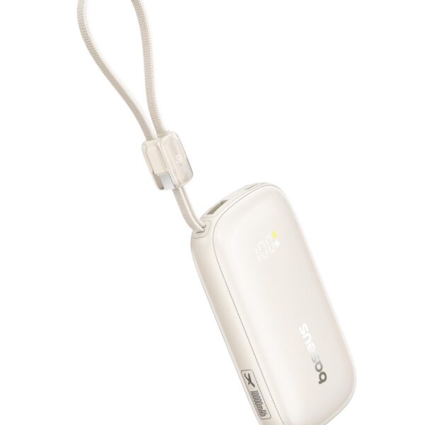 BASEUS ENERFILL FC21 QPOW3 ULTRA, POWERBANK, 10000MAh, ΜΕ  ΚΑΛΩΔΙΟ LIGHTNING, 22.5W, ΜΕ ΨΗΦΙΑΚΗ ΟΘΟΝΗ, ΤΙΤΑΝΙΟ