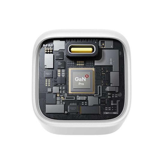 BASEUS PICOGO GAN, ΦΟΡΤΙΣΤΗΣ ΓΡΗΓΟΡΗΣ ΦΟΡΤΙΣΗΣ, ΘΥΡA TYPE-C, 45W, ΛΕΥΚΟΣ