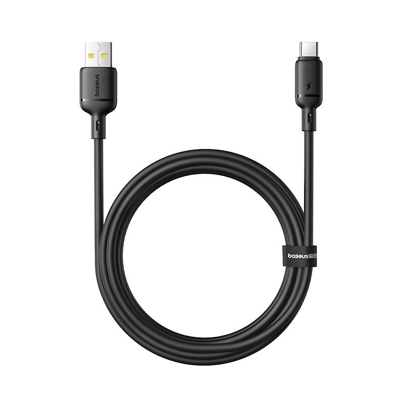 32051 BASEUS SILKY SERIES ΚΑΛΩΔΙΟ ΓΡΗΓΟΡΗΣ ΦΟΡΤΙΣΗΣ, USB TO TYPE-C, 2m, 100W, ΜΑΥΡΟ