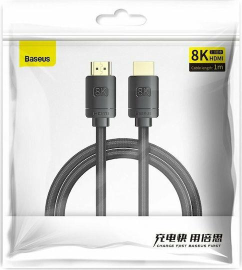 32089 BASEUS HIGH DEFINITION SERIES, ΚΑΛΩΔΙΟ HDMI, 8Κ, 1m, ΜΑΥΡΟ