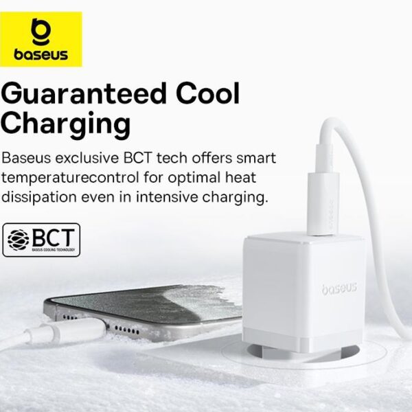32115 BASEUS PALM ΦΟΡΤΙΣΤΗΣ ΓΡΗΓΟΡΗΣ ΦΟΡΤΙΣΗΣ, 1 ΘΥΡA, ΠΕΡΙΛΑΜΒΑΝΕΙ ΚΑΛΩΔΙΟ TYPE-C ΣΕ LIGHTNING, 20W, ΛΕΥΚΟΣ