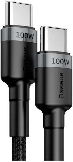 32150 BASEUS CAFULE, ΚΑΛΩΔΙΟ ΓΡΗΓΟΡΗΣ ΦΟΡΤΙΣΗΣ, TYPE-C ΣΕ TYPE-C, 2m, 100W, ΜΑΥΡΟ