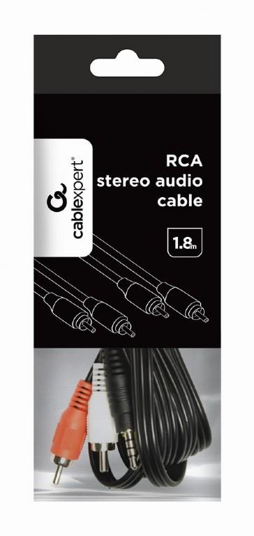 CABLEXPERT ΚΑΛΩΔΙΟ ΗΧΟΥ RCA x 2 TO RCA x 2 , 1.8m