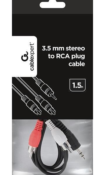 CABLEXPERT ΚΑΛΩΔΙΟ ΗΧΟΥ 3.5mm STEREO TO RCA PLUG CABLE 1.5m