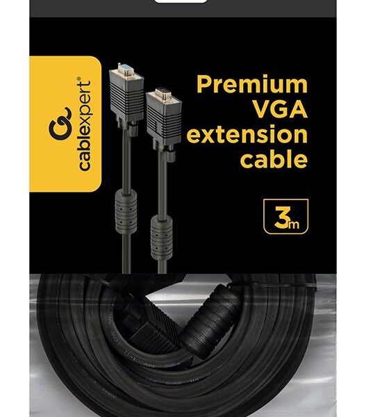 CABLEXPERT ΚΑΛΩΔΙΟ VGA EXT. MALE-FEMALE ΜΕ ΦΙΛΤΡΑ ΦΕΡΡΙΤΗ 3m