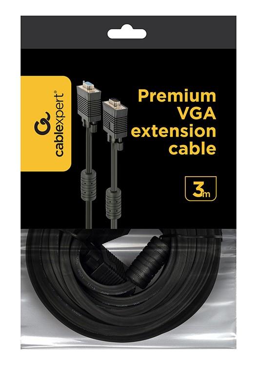 CABLEXPERT ΚΑΛΩΔΙΟ VGA EXT. MALE-FEMALE ΜΕ ΦΙΛΤΡΑ ΦΕΡΡΙΤΗ 3m