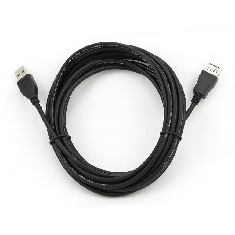 CABLEXPERT ΚΑΛΩΔΙΟ USB EXTENSION 2.0 MALE-FEMALE ΜΕ ΦΕΡΡΙΤΗ 5m