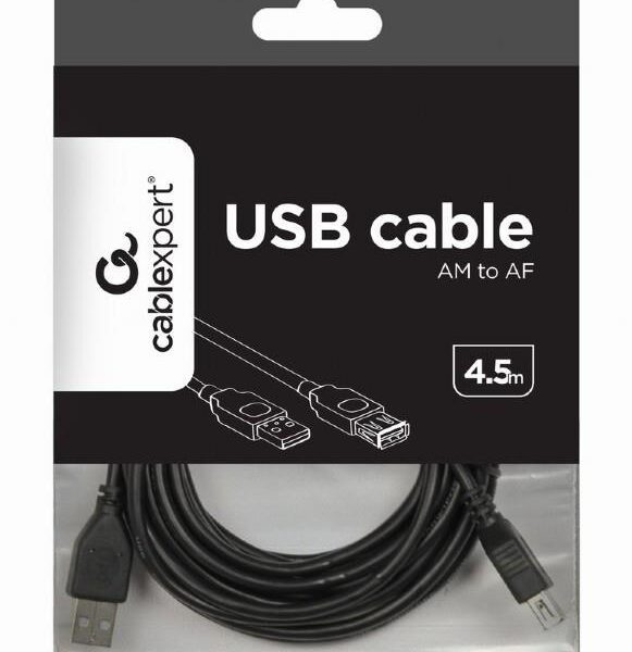 CABLEXPERT ΚΑΛΩΔΙΟ USB EXTENSION 2.0 MALE-FEMALE ΜΕ ΦΕΡΡΙΤΗ 5m