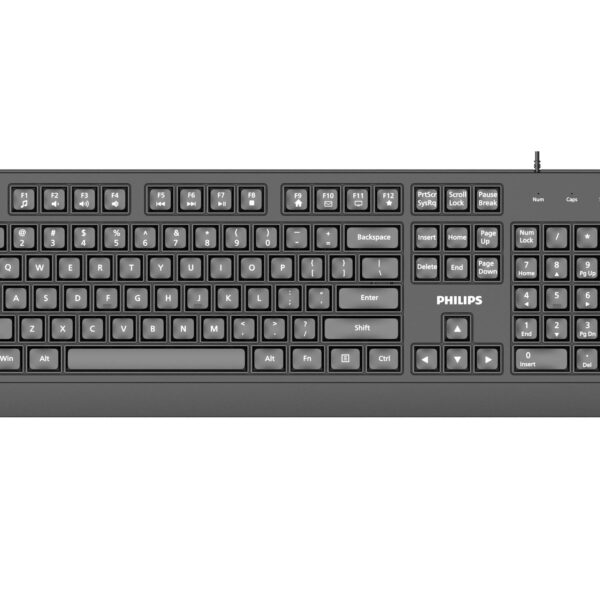 PHILIPS SPK6247 ΕΝΣΥΡΜΑΤΟ ΠΛΗΚΤΡΟΛΟΓΙΟ, ΜΑΥΡΟ, GR