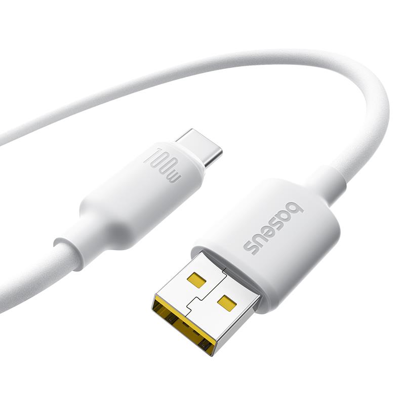 32557 BASEUS FOAMED SILICONE, ΚΑΛΩΔΙΟ ΓΡΗΓΟΡΗΣ ΦΟΡΤΙΣΗΣ, TYPE-C, 100W, 2M, ΜΑΥΡΟ