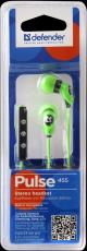 DEFENDER EARPHONES PULSE 455 ANDROID GREEN