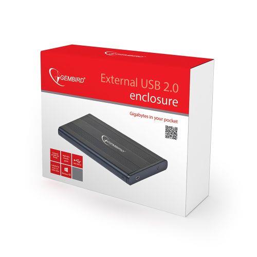 3918 GEMBIRD ΘΗΚΗ ΓΙΑ 2,5” HDD USB 2.0 ΜΑΥΡΟ
