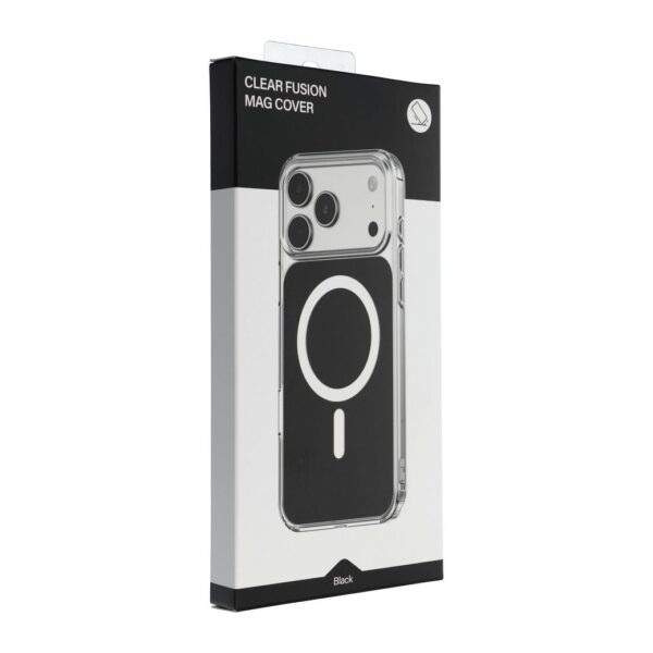 CLEAR FUSION MAG COVER Case compatible with MagSafe for IPHONE 15 black