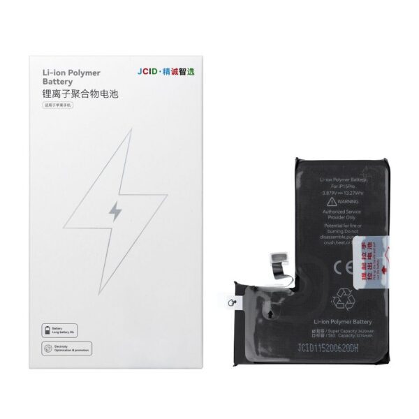JCID Battery for iPhone 15 Pro 3430 mAh (high capacity)
