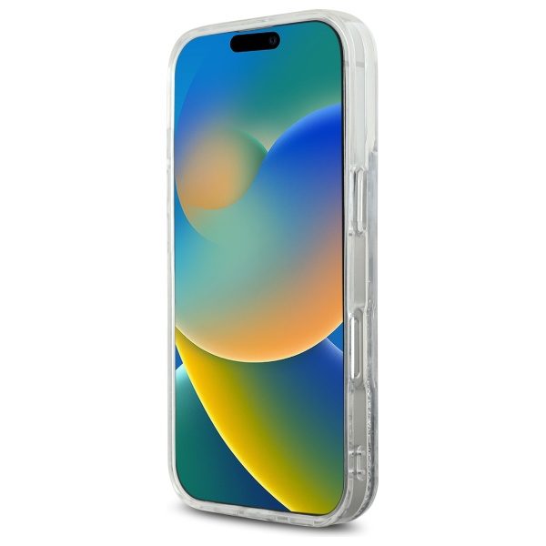 Karl Lagerfeld case for iPhone 16 Pro Max 6,9" KLHMP16XLGCHSGH transparent Hard Liquid Glitter Choupette Head MagSafe