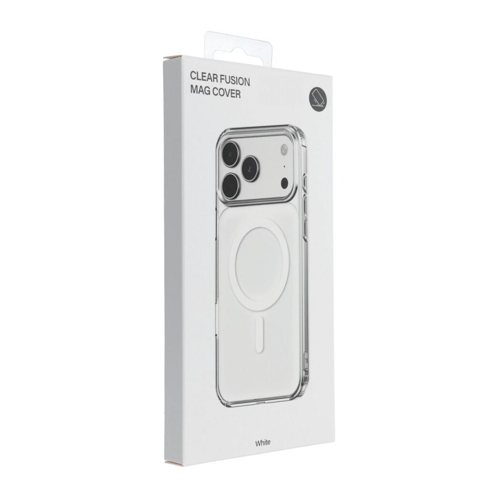CLEAR FUSION MAG COVER Case compatible with MagSafe for IPHONE 16 white