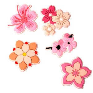 3D Sticker Pink blossom 5pcs set