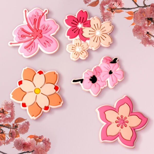 3D Sticker Pink blossom 5pcs set