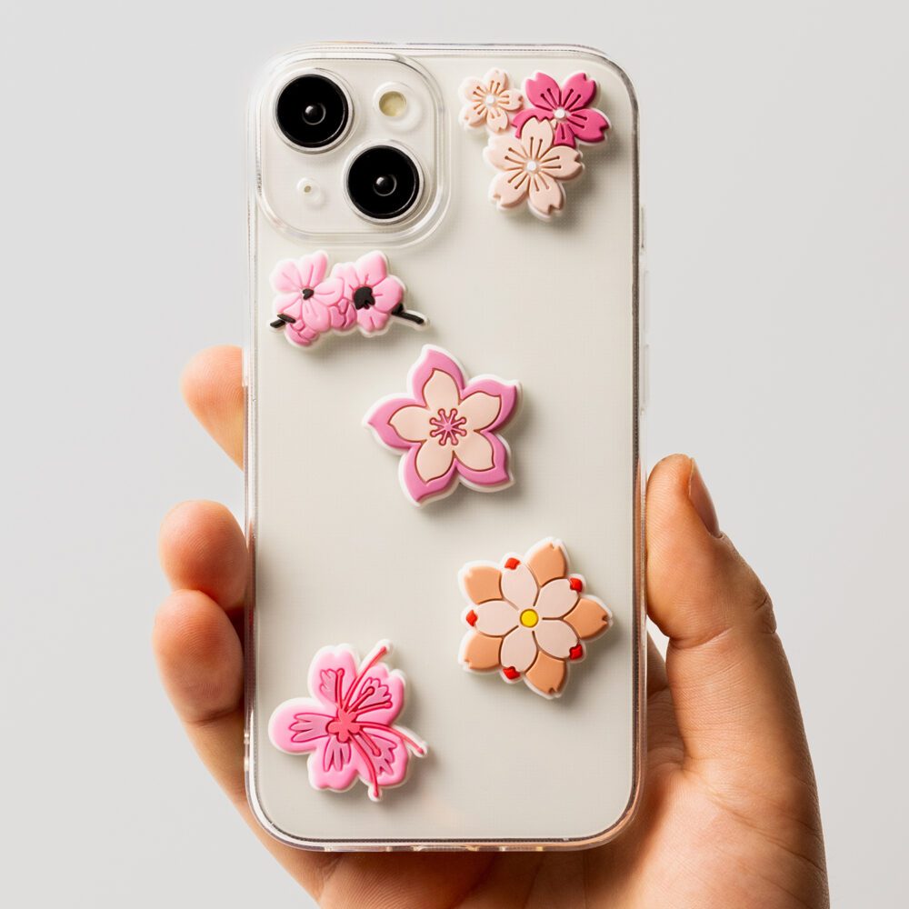 3D Sticker Pink blossom 5pcs set