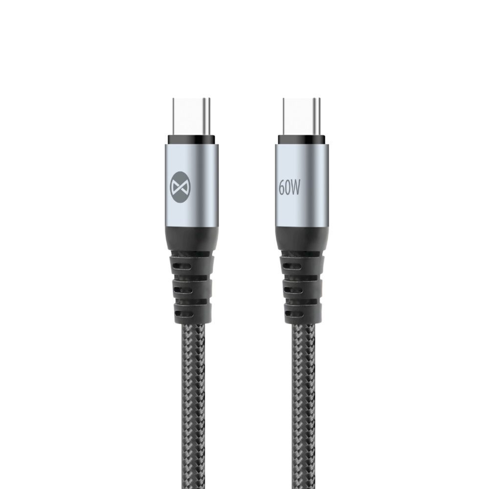 Forever Braix cable USB-C - USB-C 1,0 m 60W black