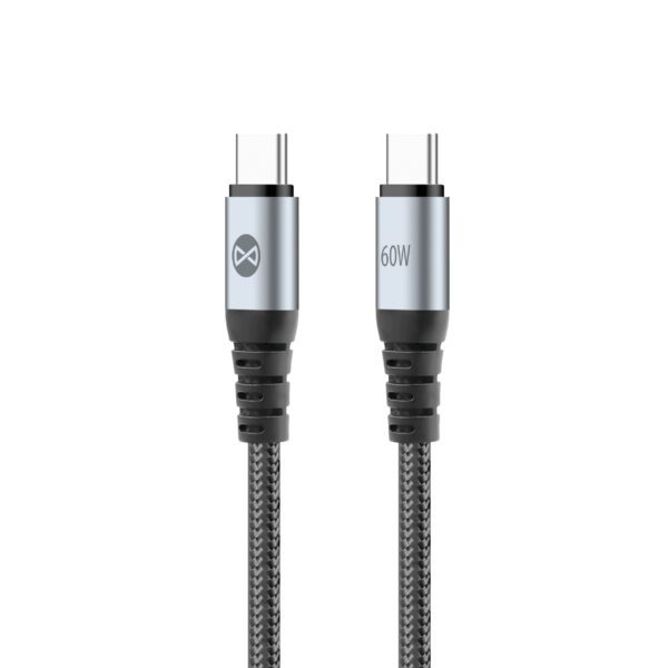 Forever Braix cable USB-C - USB-C 1,0 m 60W black