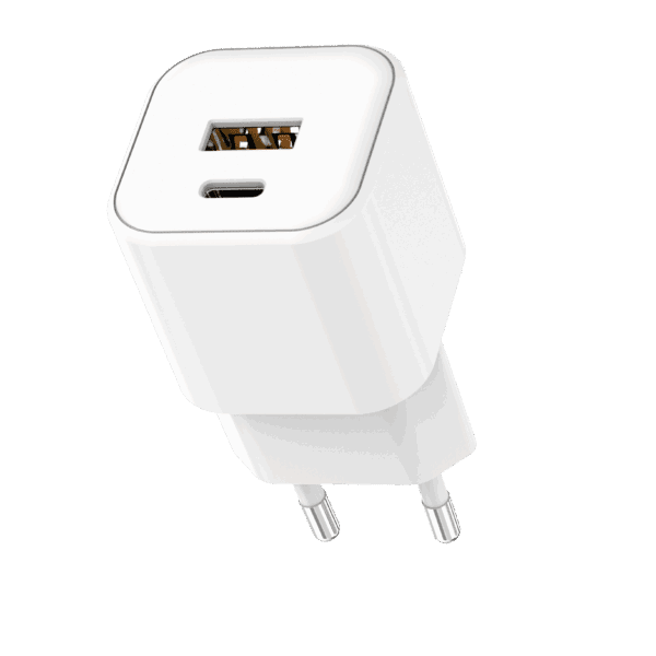 493191_oryg Setty wall charger USB-A + USB-C 20W LSGaN-AC-200 white