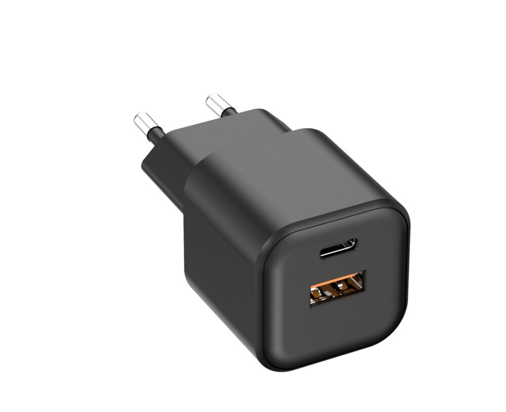 493196_oryg Setty wall charger USB-A + USB-C 20W LSGaN-AC-201 black