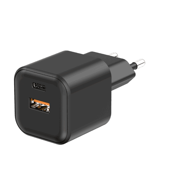 493201_oryg Setty wall charger USB-A + USB-C 20W LSGaN-AC-201 black
