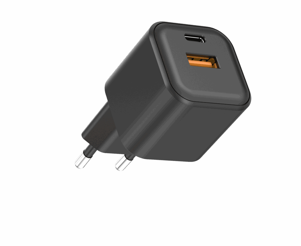 Setty wall charger USB-A + USB-C 35W LSGaN-AC-351 black