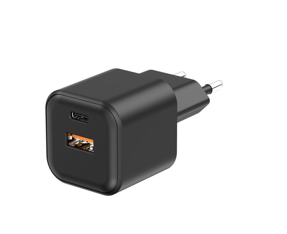 Setty wall charger USB-A + USB-C 35W LSGaN-AC-351 black