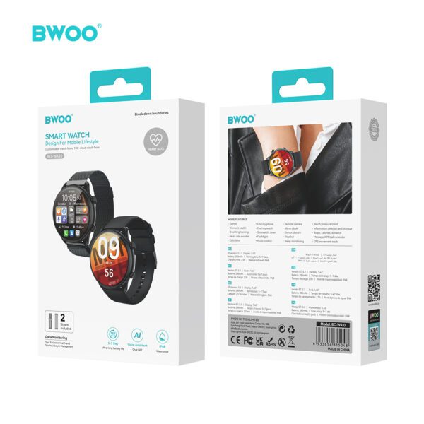 BWOO smartwatch WA-10 1.32” AMOLED black