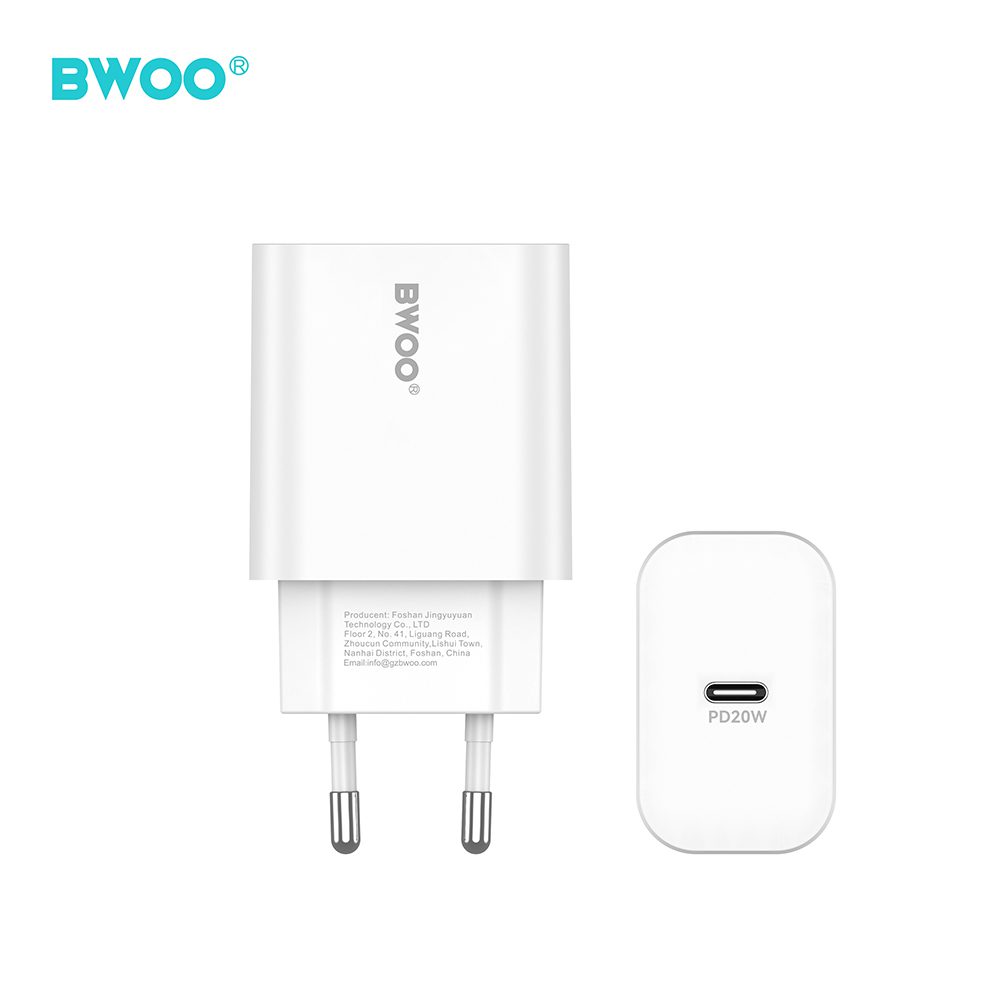 BWOO wall charger CDA233 PD 20W 1x USB-C white