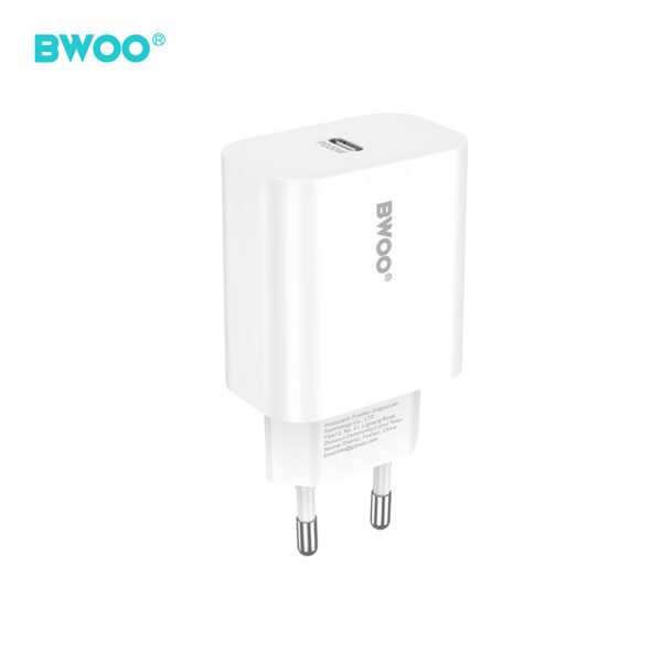 BWOO wall charger CDA233 PD 20W 1x USB-C with USB-C - USB-C cable white