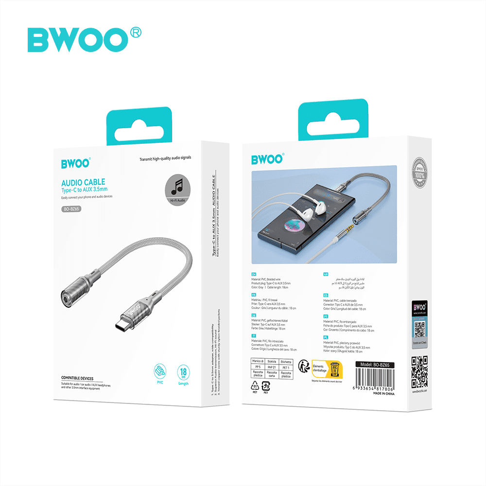 BWOO Adapter Type C to 3.5MM Jack BZ65