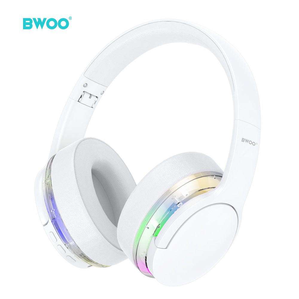 BWOO ANC Wireless Headphone Premuim Sound Quality BW587 White