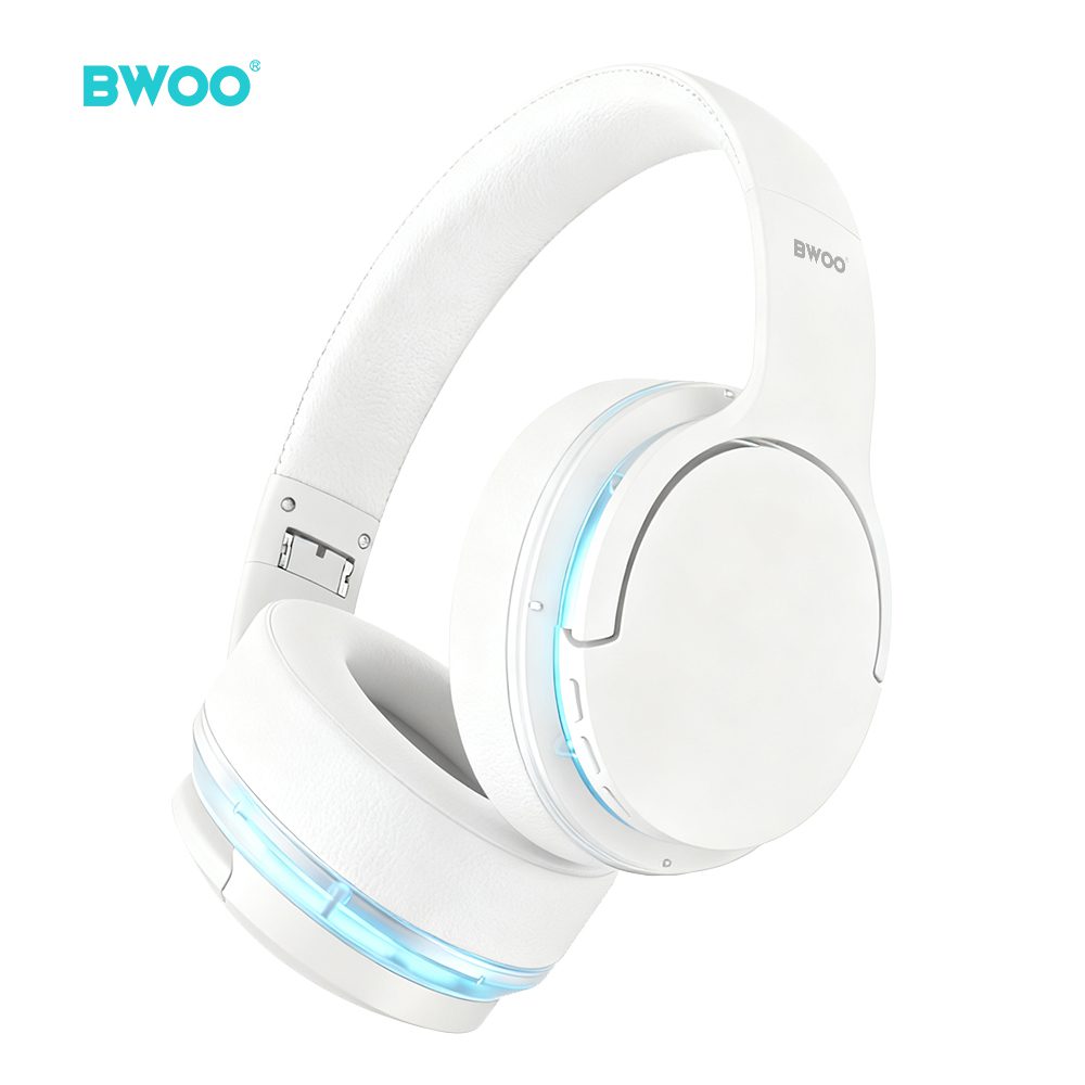 BWOO ANC Wireless Headphone Premuim Sound Quality BW587 White