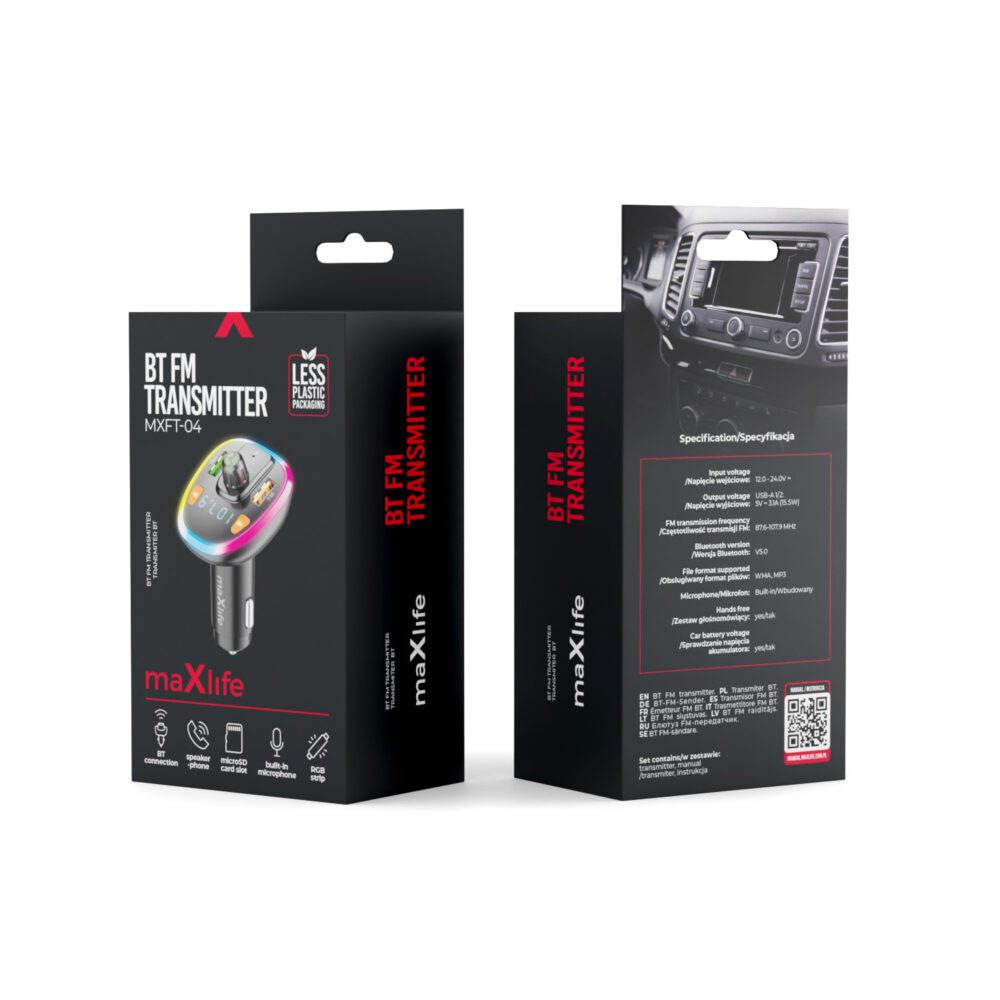 Maxlife FM transmitter BT MXFT-04 black